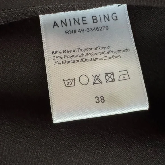 Anine Bing West Pant in Black Size 38 - Picture 6 of 7